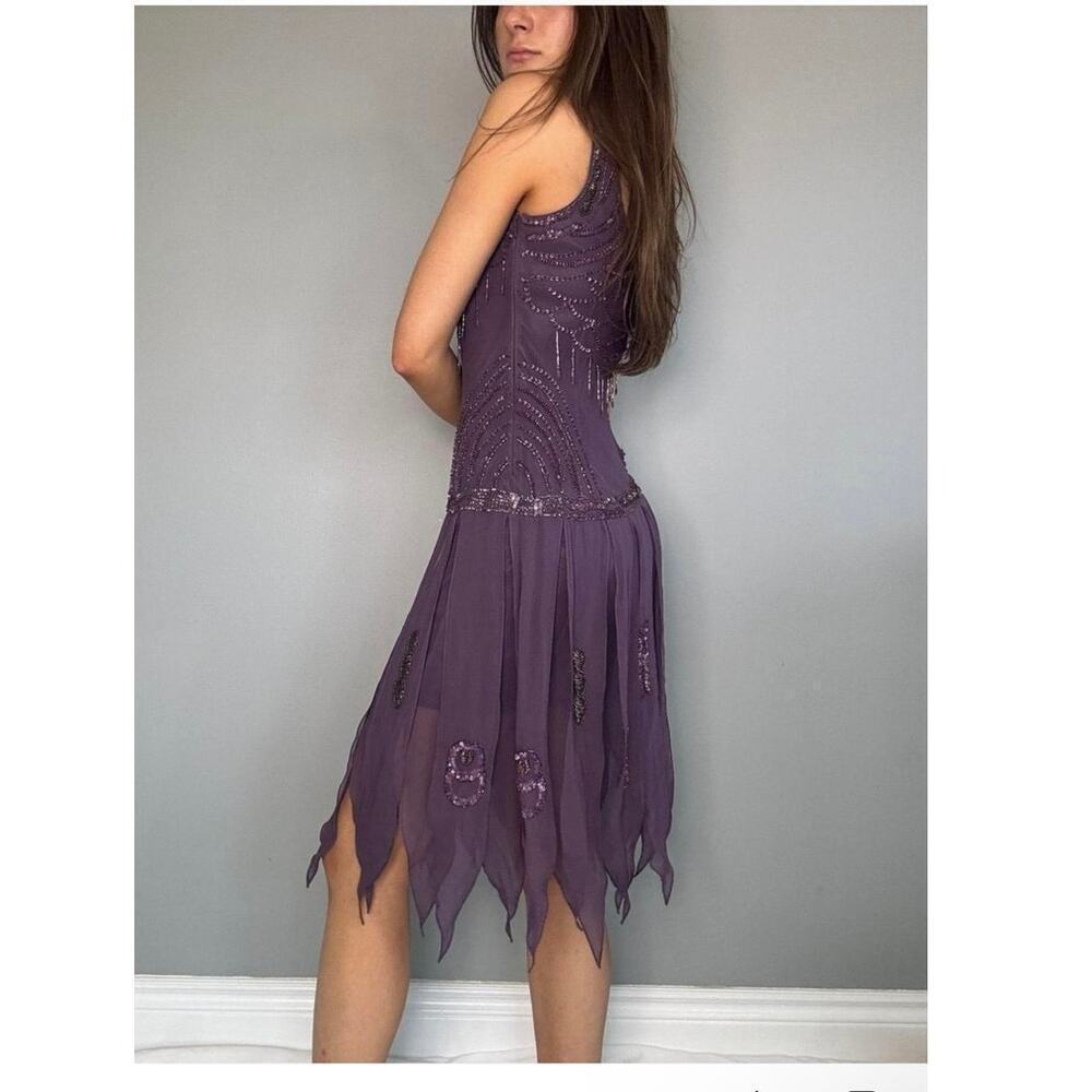 Vintage Sue Wong beaded Women's Silk Dress - Purple -